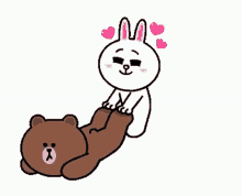 Cony And Brown Pull GIF - Cony And Brown Pull Clingy GIFs