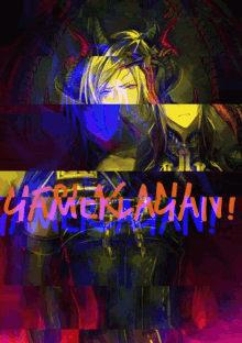a painting of a man with the words gamereagan american written in red