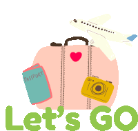 Travel Lets Go Sticker - Travel Lets Go Summer Stickers