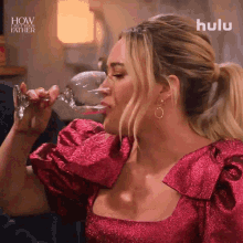 Drinking Wine Sophie GIF - Drinking Wine Sophie How I Met Your Father GIFs