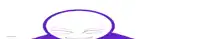 a purple and pink cartoon character with a sad face is being animated .
