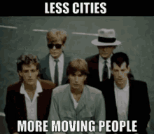 The Fixx Less Cities More Moving People GIF - The Fixx Less Cities More Moving People New Wave GIFs
