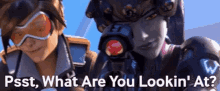 Overwatch Tracer GIF - Overwatch Tracer Psst What Are You Lookin At GIFs