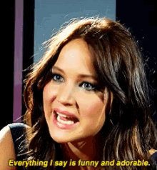 Forcing This Gif On All My Loved Ones GIF - Jennifer Lawrance Im Funny Im Adorable GIFs
