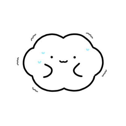 White Cloud Shy Sticker - White Cloud Shy Giggling Stickers