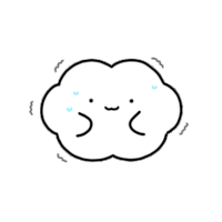 White Cloud Shy Sticker - White Cloud Shy Giggling Stickers