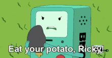 Eat It GIF - Adventure Time Bmo Eat Your Potato GIFs