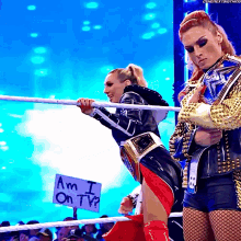 Becky Lynch Smack Down Womens Champion GIF - Becky Lynch Smack Down Womens Champion Charlotte Flair GIFs