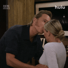 Kiss On Forehead Robert GIF - Kiss On Forehead Robert How I Met Your Father GIFs