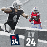 Las Vegas Raiders (24) Vs. New England Patriots (24) Fourth-quarter-overtime Break GIF - Nfl National Football League Football League GIFs