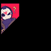 a cartoon drawing of jason voorhees and roblox characters
