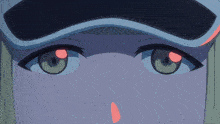 a close up of a person wearing a hat