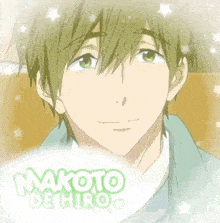 a picture of a boy with the name makoto on it