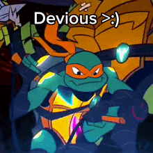 Devious Devious Smile GIF - Devious Devious Smile Rottmnt Mikey GIFs