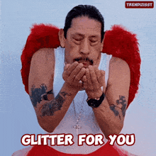 Glitter Danny Trejo GIF - Glitter Danny Trejo Angel GIFs