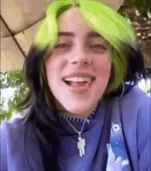 Billie Green Hair Billie Smile GIF - Billie Green Hair Billie Smile GIFs