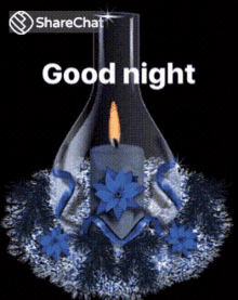 Good Night Candle GIF - Good Night Candle Sharechat GIFs