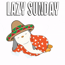 sunday penguin lazy pudgy pudgypenguins