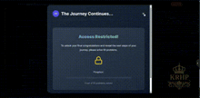 a screenshot of a website that says the journey continues