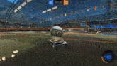 a rocket league game is being played with a score of 2 to 0