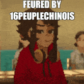 a pixel art of a girl with the words feured by 16peuplechinois on the bottom