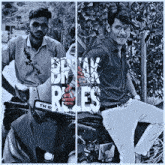 a man sitting on a motorcycle with a license plate that says tn6ajb8