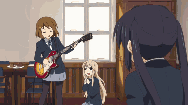 K On Yui Hirasawa GIF - K On Yui Hirasawa Mio Akiyama GIFs