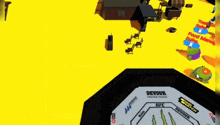 a monster energy logo is on a table in a game