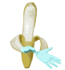 wear gloves banana peel snap in place