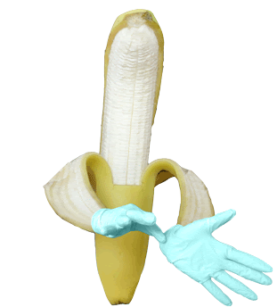 Wear Gloves Banana Sticker - Wear Gloves Banana Peel Stickers