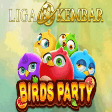 a game called birds party is being advertised