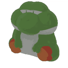 yoshi sad depressed frog cute