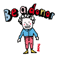 a cartoon of a superhero with the words be a hero below