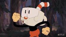 a cartoon character with the word netflix on the bottom left