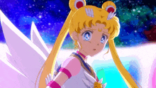 a close up of a cartoon character with wings
