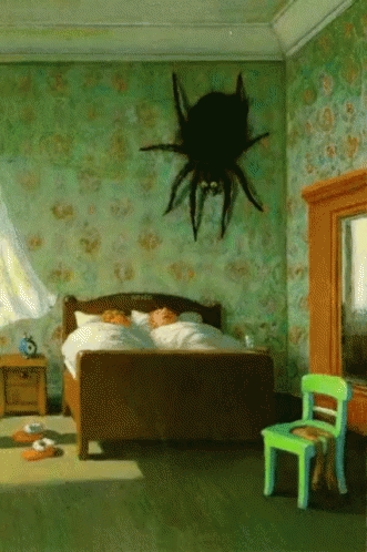 Eek GIF - Spider Scary Sleeping GIFs