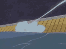 a cartoon drawing of a person spraying water from a hose .
