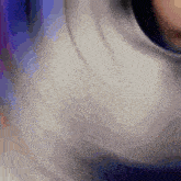 a close up of a can of soda with a purple background