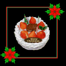 クリスマスケーキ　メリークリスマース GIF