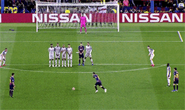 Lionel Messi Amazing Free Kick Goal ○ Villarreal vs Barcelona 1-1 ○  08/01/2017 animated gif