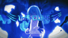 a picture of a girl with the words " the cure " on it