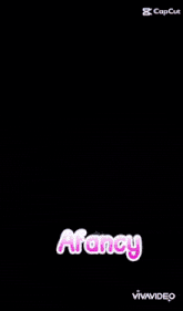 a splash of water with the name afancy written in pink
