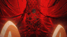 a close up of a person 's hand with a red background