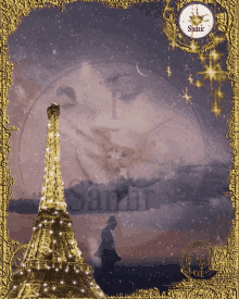 Paris Moon Couple GIF