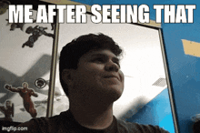 a man is taking a selfie with the caption me after seeing that
