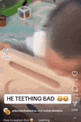 Teething Baby GIF