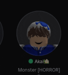 a screenshot of a video game character named akai monster horror