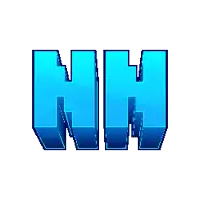 a pixel art illustration of the letter h in yellow and brown