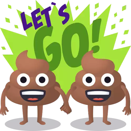 Lets Go Happy Poo Sticker - Lets Go Happy Poo Joypixels Stickers