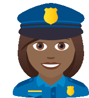 Policewoman Joypixels Sticker - Policewoman Joypixels Female Police Stickers